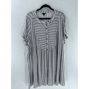 Women's Torrid Slub Button Short Sleeve Mini Dress Size 2 2X